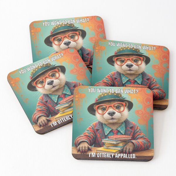 Item preview, Anti Book Ban Otter Reading Meme designed and sold by Its-puppy-life.