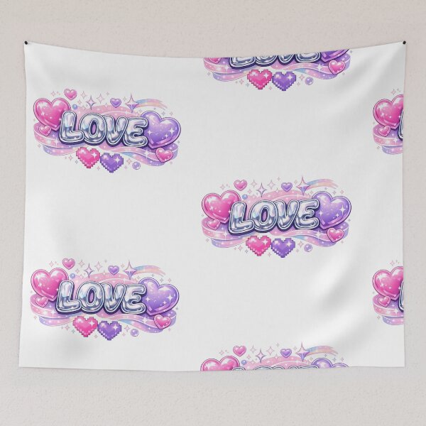 Item preview, Y2K Love Aesthetic Sticker designed and sold by craftedd.