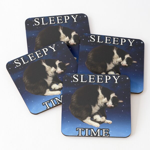 Item preview,  Black And White Cat Sleeping In The Stars designed and sold by Cat Haven & Rescue .