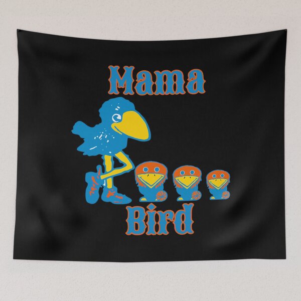 Item preview,  Ku Jayhawks Basketball Circus Font 1912 Mascot Mama Bird With Baby Jays designed and sold by RyanxFootball.