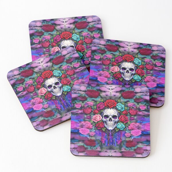 Item preview, Gothic Floral Skull Sticker  designed and sold by craftedd.