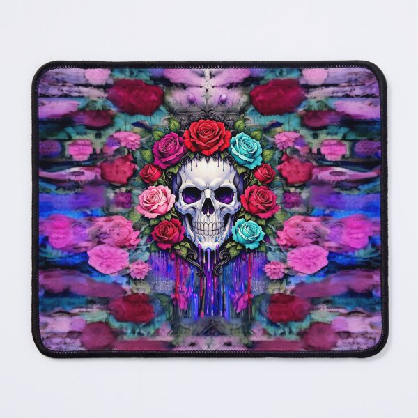 Item preview, Gothic Floral Skull Sticker  designed and sold by craftedd.
