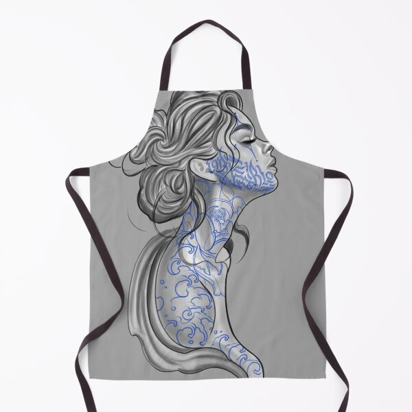 Item preview, Girl with Japanese Flower Tattoos and Waves designed and sold by Prolificreate.