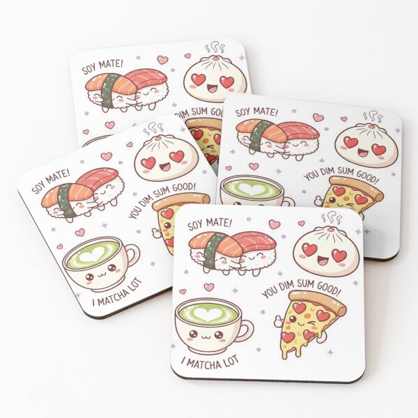 Item preview, Kawaii Valentine Food Sticker Sheet  designed and sold by craftedd.