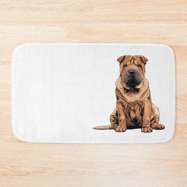 Item preview, Red Shar pei Dog Illustration designed and sold by whyitsme.