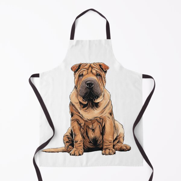 Item preview, Red Shar pei Dog Illustration designed and sold by whyitsme.