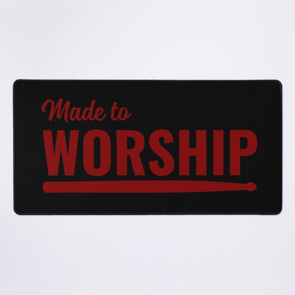 Item preview, Made to Worship – Christian Drum - Red Design designed and sold by MoriaStore.