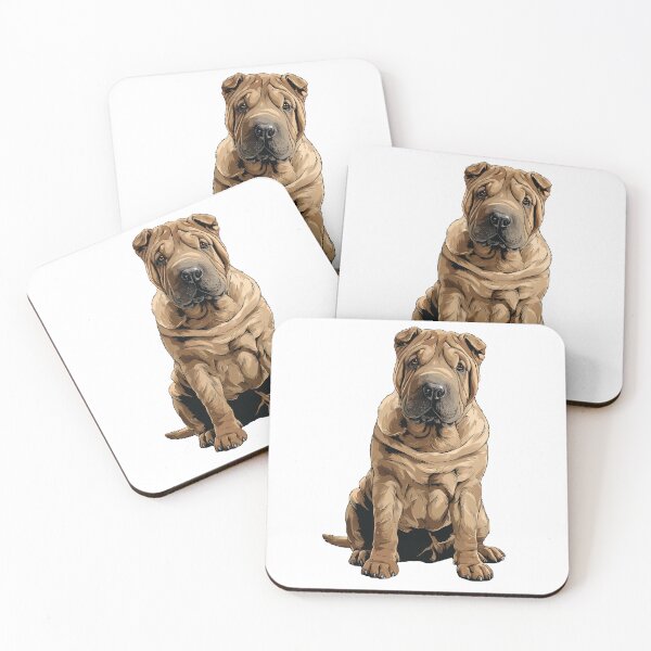 Item preview, Brown Shar pei Dog Illustration designed and sold by whyitsme.