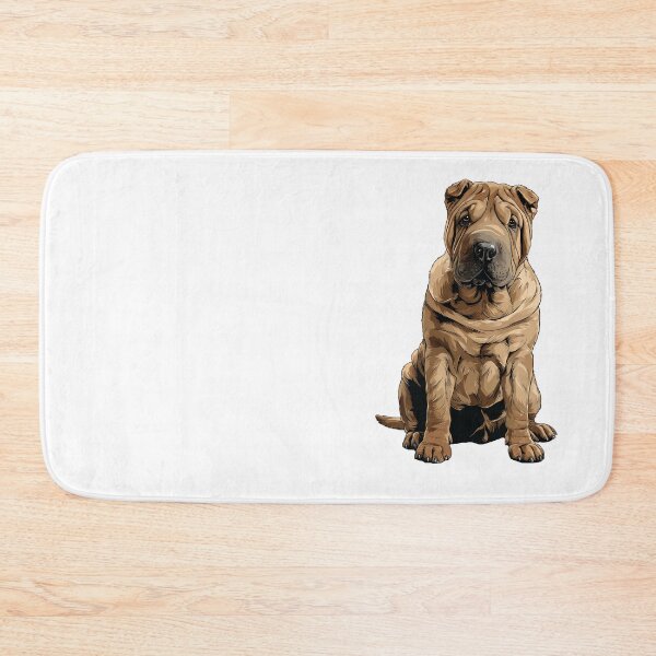 Item preview, Brown Shar pei Dog Illustration designed and sold by whyitsme.