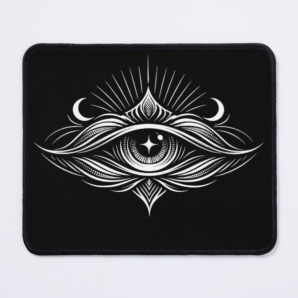 Item preview, Silver Cosmic Eye - Mystical Engraving All-Seeing Eye designed and sold by Ousuke ARTs.
