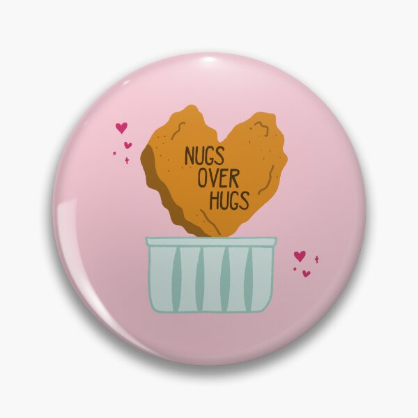 Item preview, Nugs Over Hugs Funny Art | Cute Anti Love Food Print designed and sold by CookieFeet.