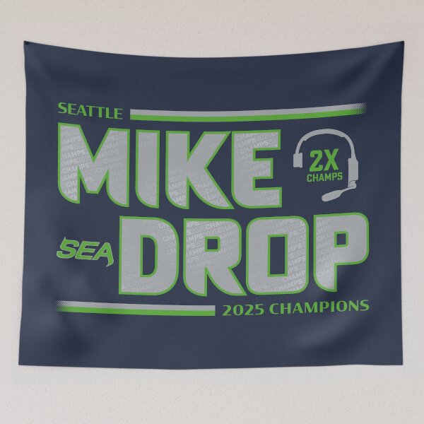 Item preview, MIKE DROP - Seattle - 2025 Champions (on Navy) designed and sold by GX3-Creative.