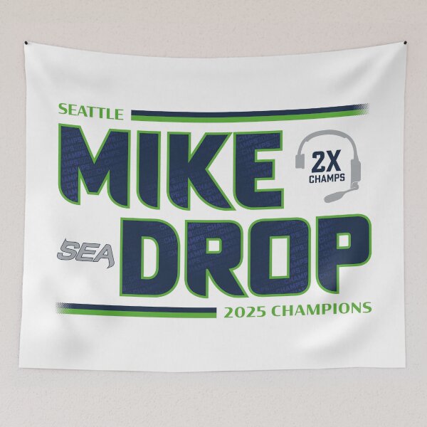 Item preview, MIKE DROP - Seattle - 2025 Champions (on White) designed and sold by GX3-Creative.