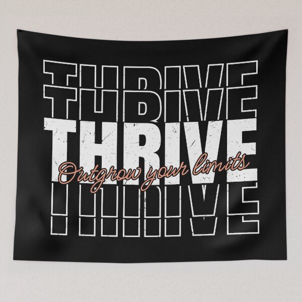 Item preview, Thrive. Outgrow Your Limits – Growth & Mindset Inspirational Quote designed and sold by Verse & Vibes.