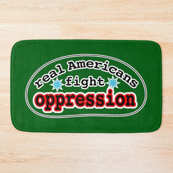 Item preview, Real Americans fight oppression, green background designed and sold by mntimg.