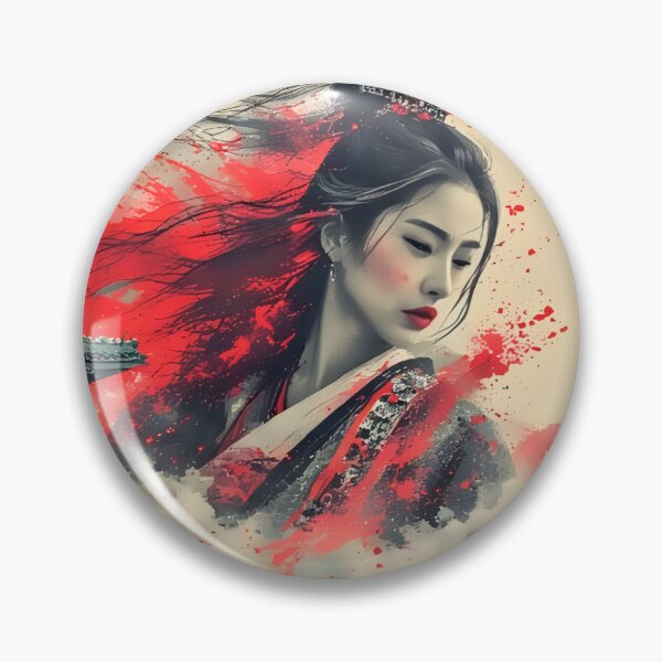 Item preview, Temple of Silence Geisha Japanese Ink Art designed and sold by Neer arts.
