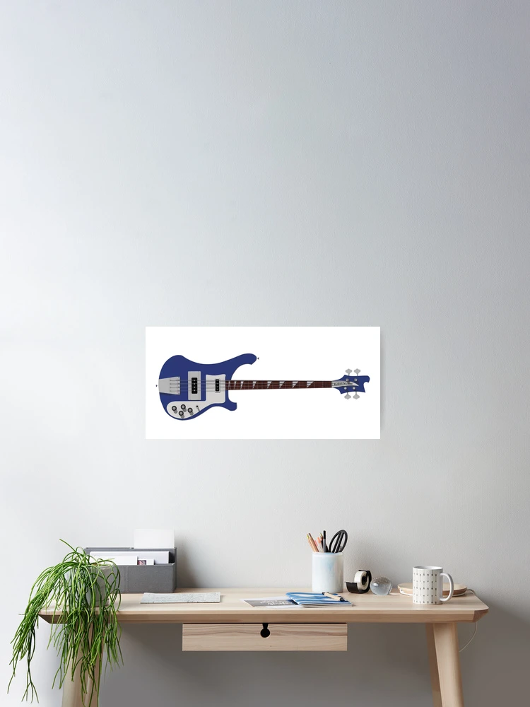 Thumbnail 2 of 3, Poster, Blue Rickenbacker Bass designed and sold by Steve Stones.