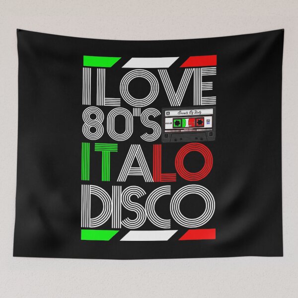 Item preview,  I Love 80' Italo Disco Black designed and sold by Devenyi.