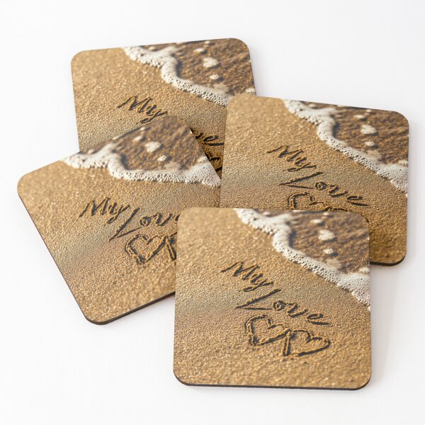 Item preview, My Love Message With Hearts In Sand designed and sold by chase-thewave.