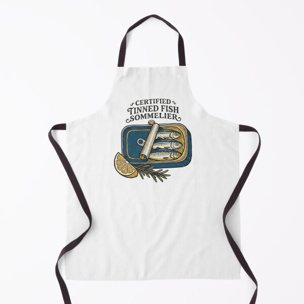 Item preview, Certified Tinned Fish Sommelier Vintage Sardine Tin Badge designed and sold by julexy.