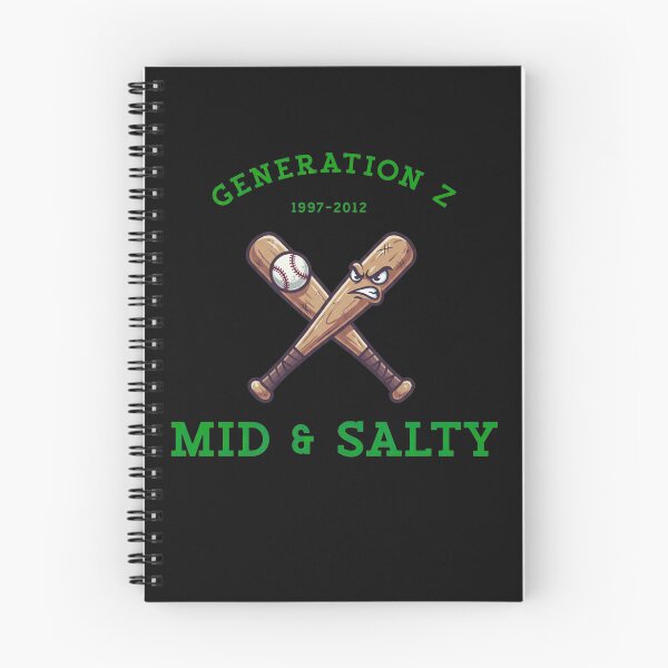 Item preview, Mid & Salty Baseball Edition - Crossed Bats & Angry Ball Design - Premium Athletic Fit Tee designed and sold by EquanimiTee.