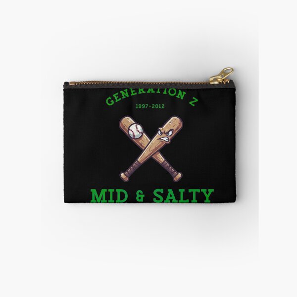 Item preview, Mid & Salty Baseball Edition - Crossed Bats & Angry Ball Design - Premium Athletic Fit Tee designed and sold by EquanimiTee.