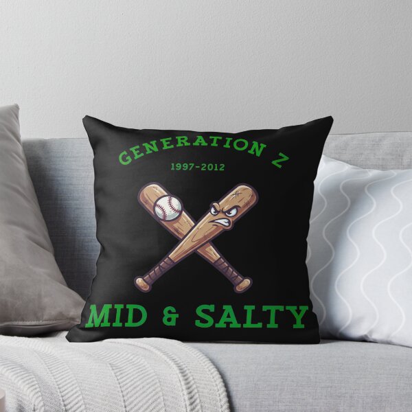 Item preview, Mid & Salty Baseball Edition - Crossed Bats & Angry Ball Design - Premium Athletic Fit Tee designed and sold by EquanimiTee.