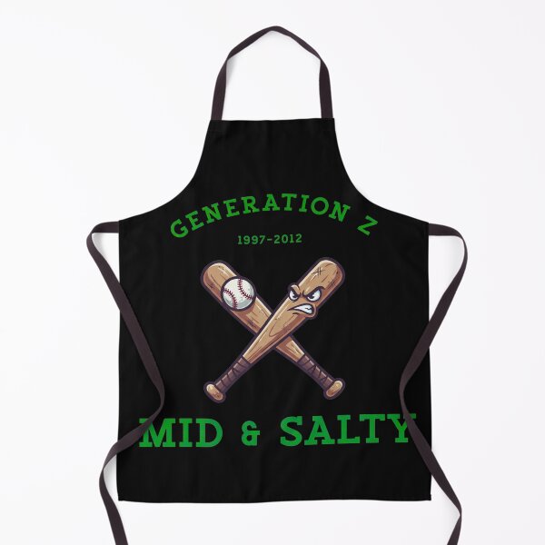 Item preview, Mid & Salty Baseball Edition - Crossed Bats & Angry Ball Design - Premium Athletic Fit Tee designed and sold by EquanimiTee.