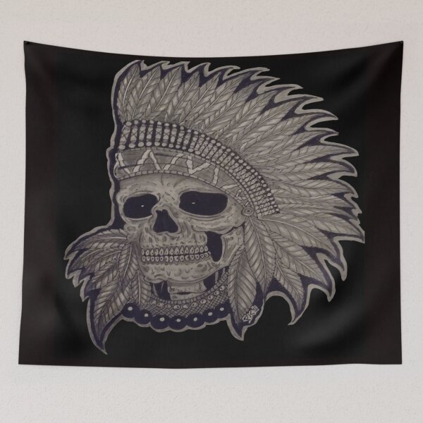 Item preview, Indian skull designed and sold by pksart1.