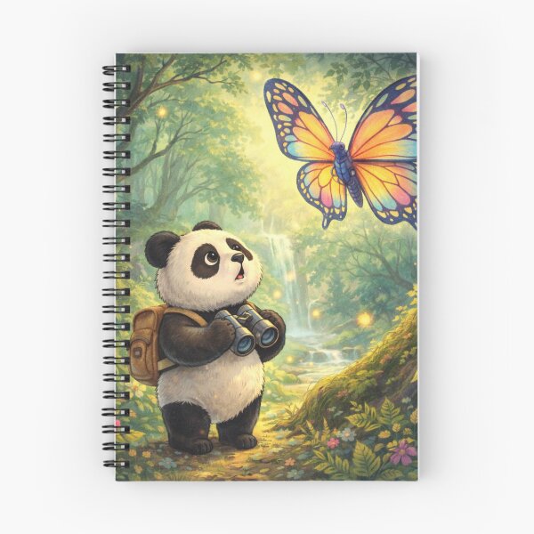 Artikelvorschau, Neugieriger Panda-Forscher – Schmetterlingskunst aus dem Zauberwald entworfen und verkauft von snaperos.