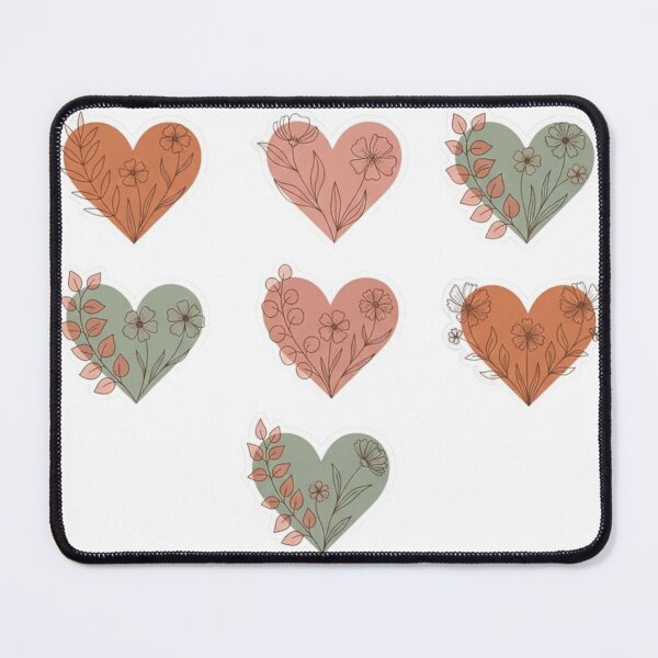 Item preview, Aesthetic Boho Botanical Hearts Sticker Set designed and sold by craftedd.