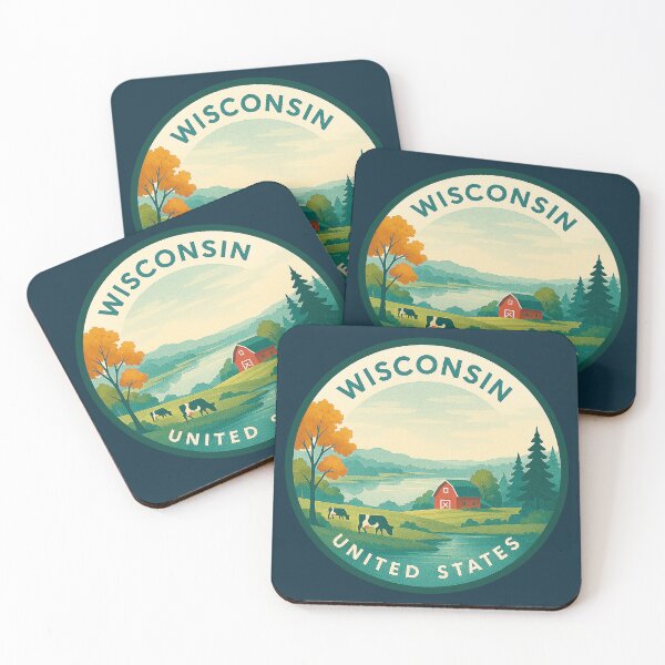 Item preview, Wisconsin USA Vintage Travel  designed and sold by Thistle-TShop.