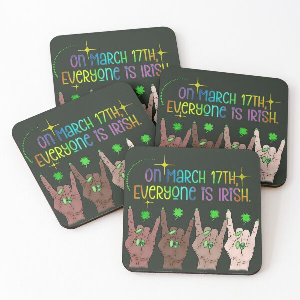 Item preview,  St. Patrick’s Day Everyone is Irish  (Dark Background) designed and sold by Ink & Kind Studio.