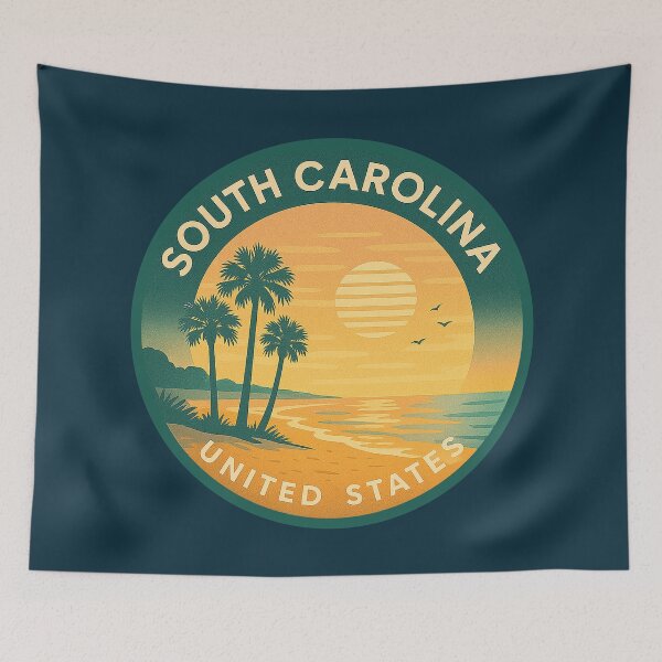 Item preview, South Carolina USA Vintage Travel  designed and sold by Thistle-TShop.