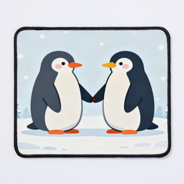 Item preview, Penguin Love – Cute Cartoon Penguins Holding Flippers designed and sold by Cristhian Almanza.