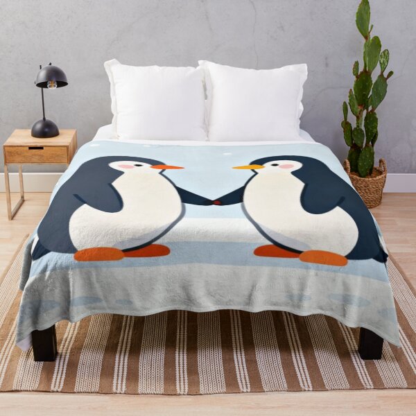Item preview, Penguin Love – Cute Cartoon Penguins Holding Flippers designed and sold by Cristhian Almanza.