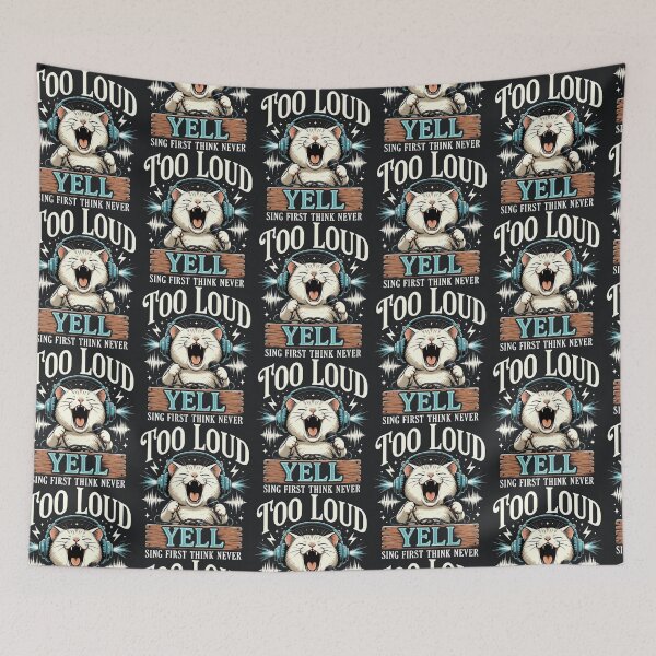 Item preview, Too Loud Yell – Funny Singing Cat Energy designed and sold by Taans-Creation.