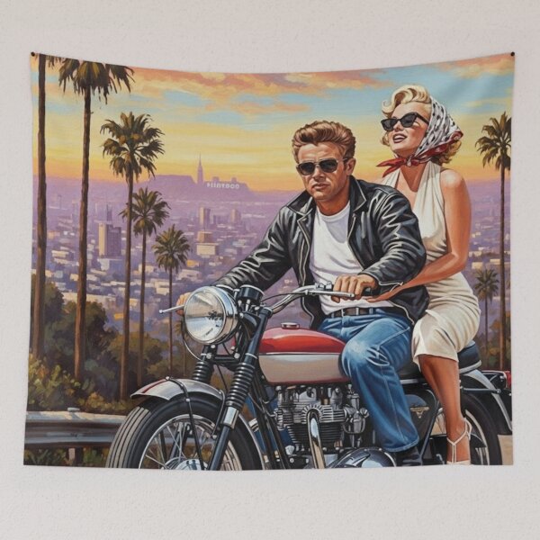Item preview, Iconic Hollywood: James Dean & Marilyn Monroe Sunset Ride designed and sold by Art's Diner.