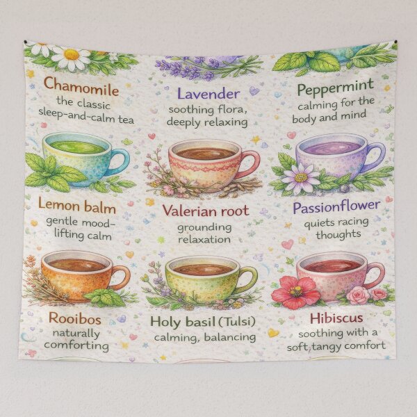 Item preview, Cozy List Of Calming Herbal Teas designed and sold by scicilysimonee.