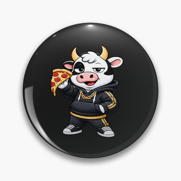 Item preview, Boss Foodie Cow – Confident Mascot Cartoon | Streetwear Design designed and sold by ColorSplash123.