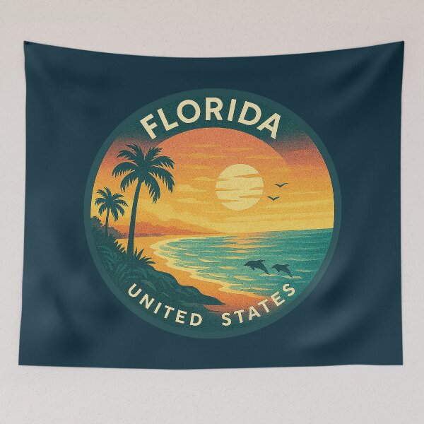 Item preview, Florida USA Vintage Travel  designed and sold by Thistle-TShop.