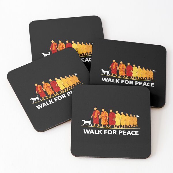Item preview, Retro Walk for Peace Monks with Aloka Dog Minimalist Zen Art  designed and sold by CristHuds.