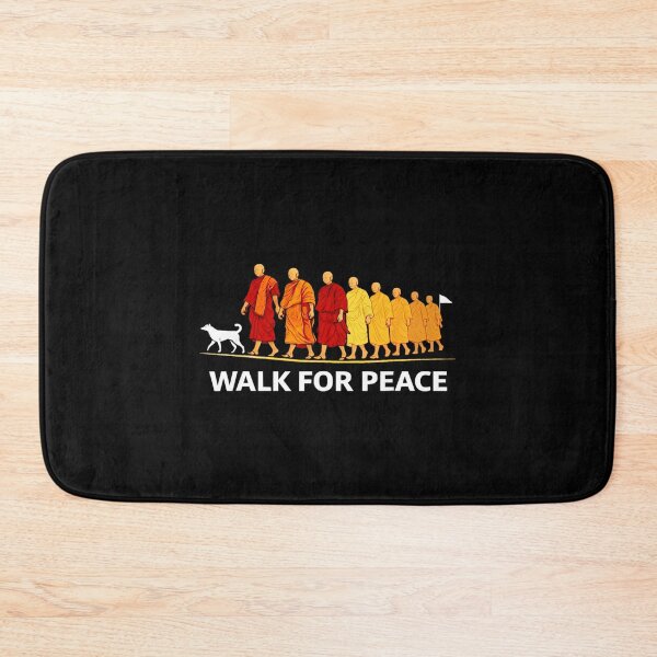 Item preview, Retro Walk for Peace Monks with Aloka Dog Minimalist Zen Art  designed and sold by CristHuds.