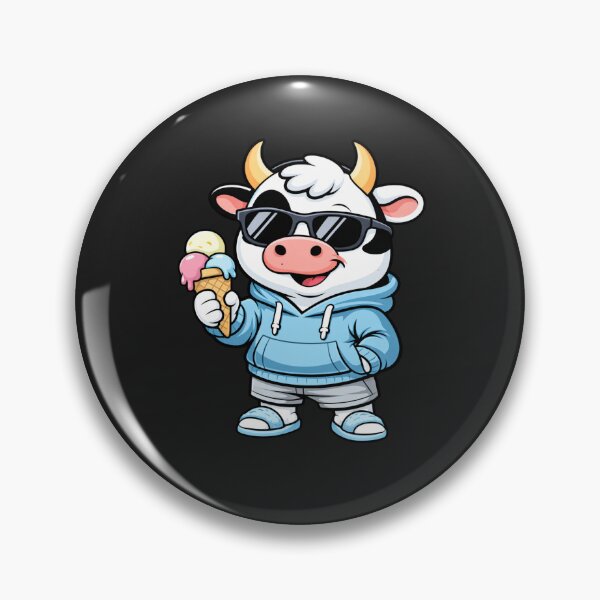 Item preview, Summer Chill Cow – Cute Mascot Cartoon | Relaxed Vibe Design designed and sold by ColorSplash123.
