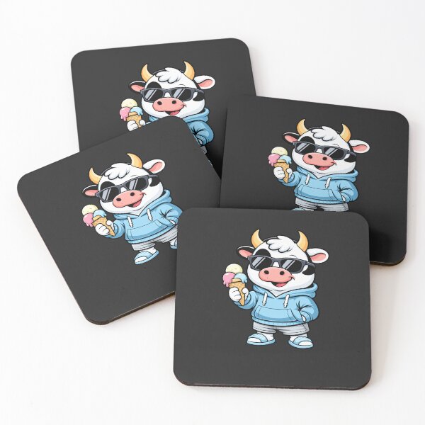 Item preview, Summer Chill Cow – Cute Mascot Cartoon | Relaxed Vibe Design designed and sold by ColorSplash123.