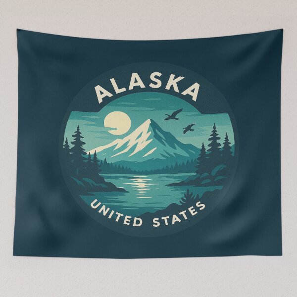 Item preview, Alaska USA Vintage Travel  designed and sold by Thistle-TShop.