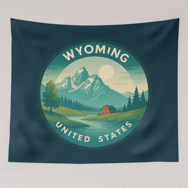 Item preview, Wyoming USA Vintage Travel  designed and sold by Thistle-TShop.