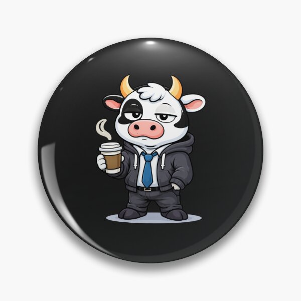 Item preview, 9 to 5 Mood Cow – Cute Office Mascot | Relatable Work Humor Design designed and sold by ColorSplash123.