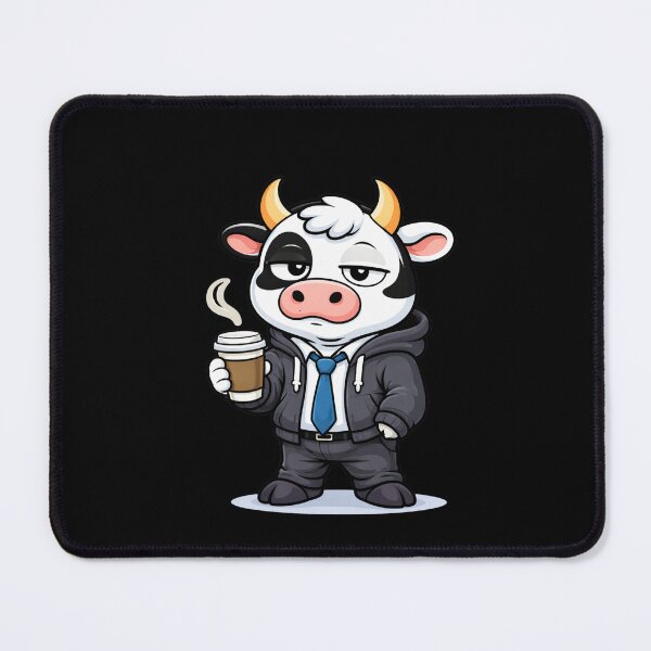 Item preview, 9 to 5 Mood Cow – Cute Office Mascot | Relatable Work Humor Design designed and sold by ColorSplash123.
