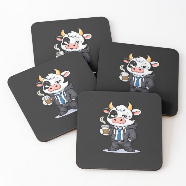 Item preview, 9 to 5 Mood Cow – Cute Office Mascot | Relatable Work Humor Design designed and sold by ColorSplash123.